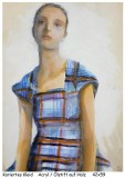 Holzfrauen-Kariertes-Kleid